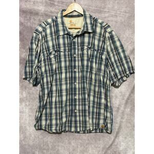 Carhartt Force Relaxed Fit Button Down Plaid Short-Sleeve size XL